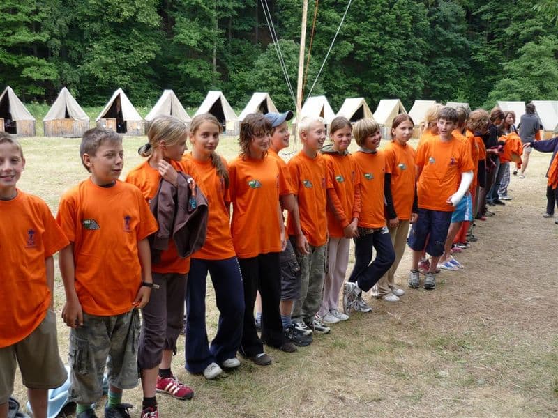 Táborová trika 2008 oranžová