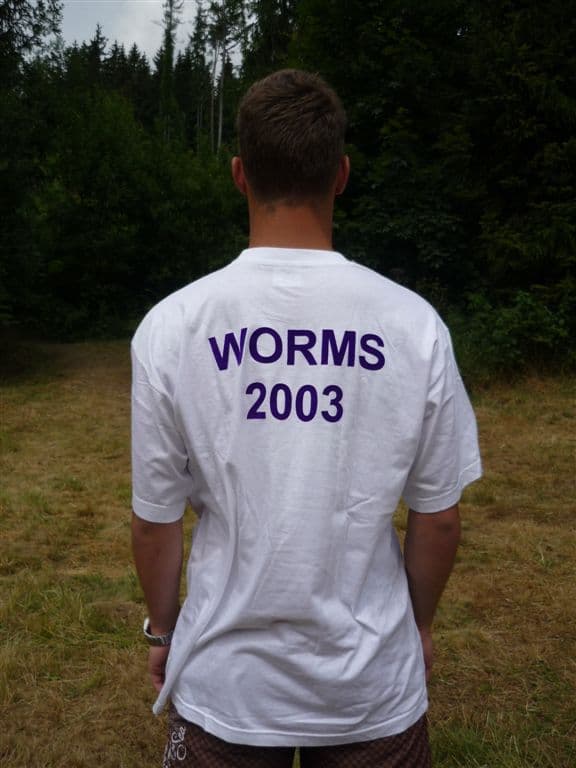 Trika Worms 2003 bílá